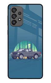 Retro Garage Vibe Samsung A73 5G Glass Case